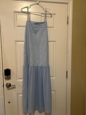 Light Blue Spaghetti Strap Maxi Dress